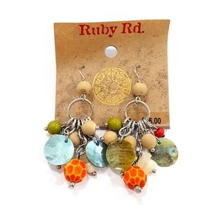 Ruby Rd. Jewelry - NWT Ruby Road Beaded Dangle Shell Giraffe Earrings Ruby Rd. Jewelry - NWT Ruby Road Beaded Dangle Shell Giraffe Earrings